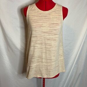 MM15 Halston sleeveless top in heavier knit with asymmetrical hem